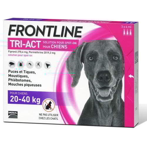Краплі Boehringer Ingelheim Frontline TRI-ACT від бліх і кліщів для собак, L, 20-40 кг, ціна за 1 піпетку Краплі Boehringer Ingelheim Frontline TRI-ACT від бліх і кліщів для собак, L, 20-40 кг, ціна за 1 піпетку