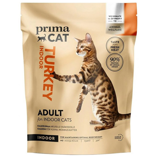 Сухий корм PrimaCat для дорослих домашніх котів, з м'ясом індички, 10 кг Сухий корм PrimaCat для дорослих домашніх котів, з м'ясом індички, 10 кг