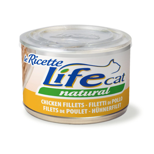 Консерва LifeCat Chicken для котів від 6 місяців, з курячим філе, 150 г Консерва LifeCat Chicken для котів від 6 місяців, з курячим філе, 150 г