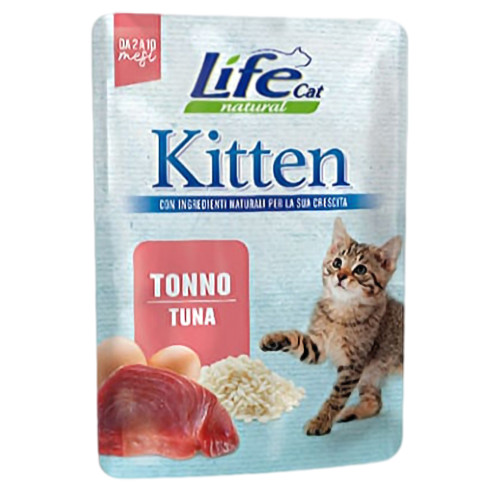 Вологий корм LifeCat Tuna для кошенят від 6 тижнів, з тунцем, 70 г Вологий корм LifeCat Tuna для кошенят від 6 тижнів, з тунцем, 70 г