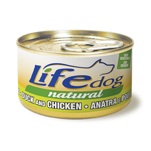 Консерва LifeDog Duck And Chicken для собак от 6 месяцев, утка с курятиной и овощами, 90 г Консерва LifeDog Duck And Chicken для собак от 6 месяцев, утка с курятиной и овощами, 90 г