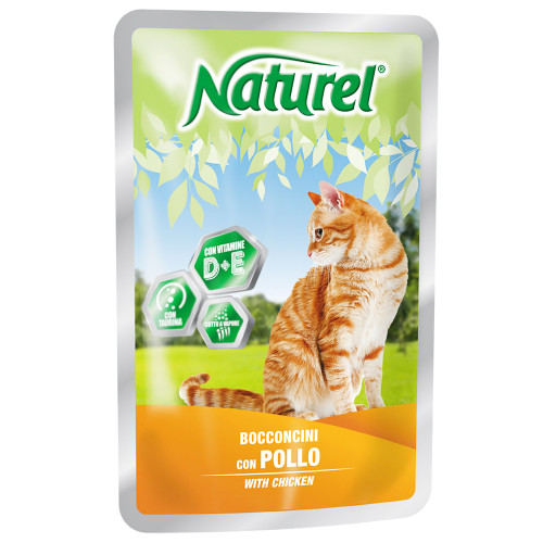 Вологий корм Naturel Chicken Chunks In Sause для котів від 6 місяців, з шматочками курятини у соусі, 100 г Вологий корм Naturel Chicken Chunks In Sause для котів від 6 місяців, з шматочками курятини у соусі, 100 г