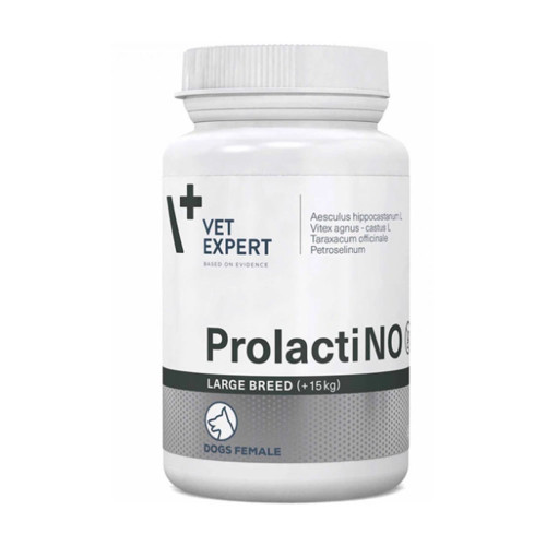 Таблетки VetExpert ProlactiNo Large Breed для собак великих порід із симптомами помилкової вагітності, 40 табл Таблетки VetExpert ProlactiNo Large Breed для собак великих порід із симптомами помилкової вагітності, 40 табл