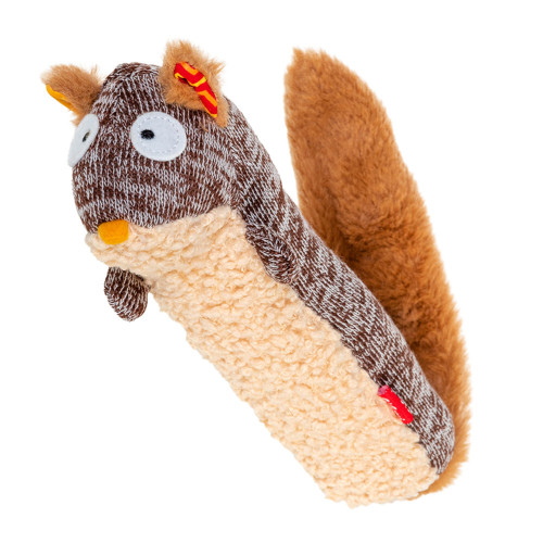 Іграшка GiGwi Plush Білка з пищалкою, для собак, текстиль, 29 см Іграшка GiGwi Plush Білка з пищалкою, для собак, текстиль, 29 см