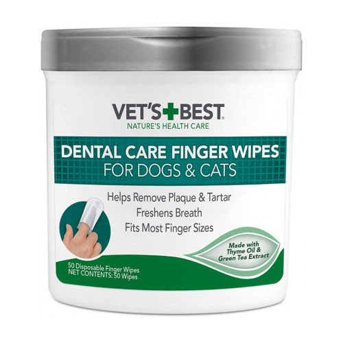 Салфетки Vet's Best Clean Teeth Wipes для ухода за полостью рта, для собак и кошек, 50 шт Салфетки Vet's Best Clean Teeth Wipes для ухода за полостью рта, для собак и кошек, 50 шт