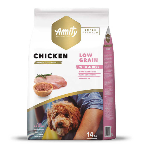 Сухий корм Amity Super Premium Adult Chicken для дорослих собак всіх порід, низькозерновий, з куркою, 14 кг Сухий корм Amity Super Premium Adult Chicken для дорослих собак всіх порід, низькозерновий, з куркою, 14 кг