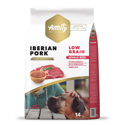 Сухий корм Amity Super Premium Adult Iberian Pork для дорослих собак всіх порід, з іберійською свининою, 14 кг Сухий корм Amity Super Premium Adult Iberian Pork для дорослих собак всіх порід, з іберійською свининою, 14 кг