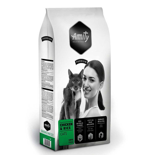 Сухий корм Amity Premium Chicken&Rice Cats для дорослих котів, з куркою та рисом, 500 г Сухий корм Amity Premium Chicken&Rice Cats для дорослих котів, з куркою та рисом, 500 г