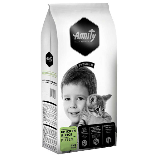 Сухий корм Amity Premium Chicken&Rice Kitten для кошенят, з куркою та рисом, 10 кг Сухий корм Amity Premium Chicken&Rice Kitten для кошенят, з куркою та рисом, 10 кг