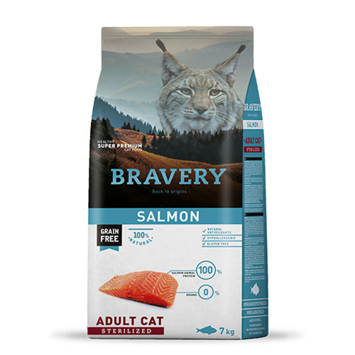 Сухий корм Bravery Salmon Adult Cat Sterilized для дорослих стерилізованих котів, з лососем, 7 кг Сухий корм Bravery Salmon Adult Cat Sterilized для дорослих стерилізованих котів, з лососем, 7 кг