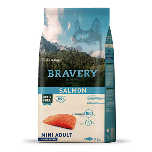 Сухий корм Bravery Salmon Mini Adult для дорослих собак дрібних порід, з лососем, 7 кг Сухий корм Bravery Salmon Mini Adult для дорослих собак дрібних порід, з лососем, 7 кг