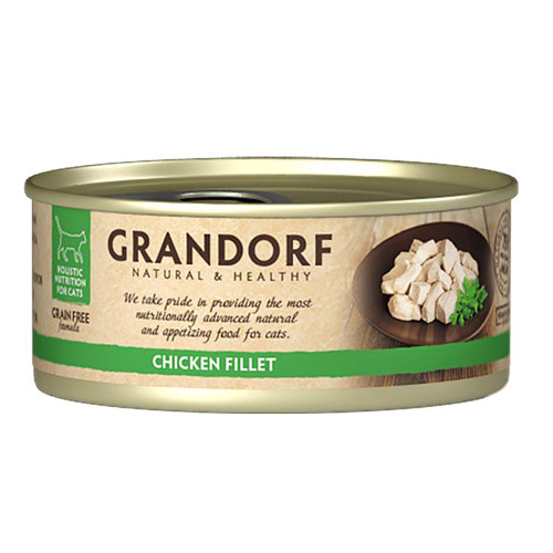 Консерви Grandorf Chicken Breast для котів, куряча грудка, 70 г Консерви Grandorf Chicken Breast для котів, куряча грудка, 70 г