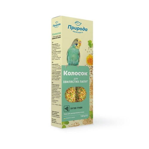 Ласощі Природа Колосок трави для папуг, лугові, 140 г Ласощі Природа Колосок трави для папуг, лугові, 140 г