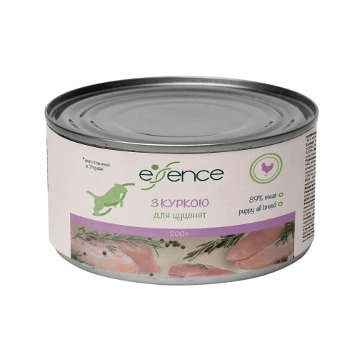 Вологий корм Essence для цуценят, з куркою, 200 г Вологий корм Essence для цуценят, з куркою, 200 г
