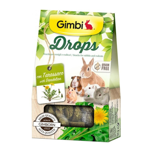 Ласощі GimBi дропси для гризунів, з кульбабою, 50 г Ласощі GimBi дропси для гризунів, з кульбабою, 50 г