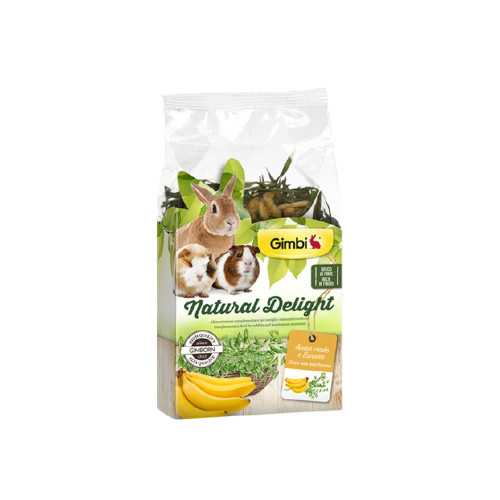 Ласощі GimBi Natural Delight для гризунів, овес та банан, 100 г Ласощі GimBi Natural Delight для гризунів, овес та банан, 100 г