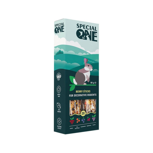 Ласощі Special One палички для декоративних гризунів, ягідні 90 г Ласощі Special One палички для декоративних гризунів, ягідні 90 г
