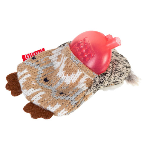 Іграшка GiGwi Plush Сова з пищалкою, для собак, текстиль, 10 см Іграшка GiGwi Plush Сова з пищалкою, для собак, текстиль, 10 см