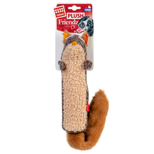 Іграшка GiGwi Plush Білка з пищалкою, для собак, текстиль, 29 см Іграшка GiGwi Plush Білка з пищалкою, для собак, текстиль, 29 см