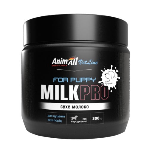 Сухе молоко AnimAll VetLine Milk Pro For Puppy для цуценят всіх порід від народження, 300 г Сухе молоко AnimAll VetLine Milk Pro For Puppy для цуценят всіх порід від народження, 300 г
