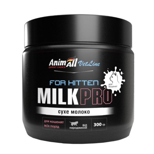 Сухе молоко AnimAll VetLine Milk Pro For Kitten для кошенят всіх порід від народження, 300 г Сухе молоко AnimAll VetLine Milk Pro For Kitten для кошенят всіх порід від народження, 300 г