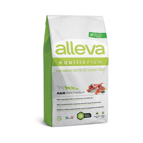 Сухой корм Alleva Equilibrium Sensitive Lamb&Ocean Fish Adult Mini/Medium для собак мелких и средних пород, 2 кг Сухой корм Alleva Equilibrium Sensitive Lamb&Ocean Fish Adult Mini/Medium для собак мелких и средних пород, 2 кг
