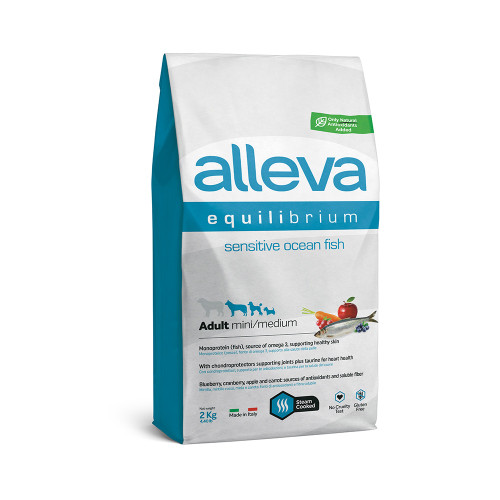 Сухий корм Alleva Equilibrium Sensitive Adult Ocean Fish Mini/Medium для собак дрібних та середніх порід, 2 кг Сухий корм Alleva Equilibrium Sensitive Adult Ocean Fish Mini/Medium для собак дрібних та середніх порід, 2 кг