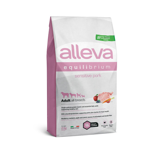 Сухий корм Alleva Equilibrium Sensitive Pork Adult All Breeds для собак усіх порід, зі свининою, 2 кг Сухий корм Alleva Equilibrium Sensitive Pork Adult All Breeds для собак усіх порід, зі свининою, 2 кг