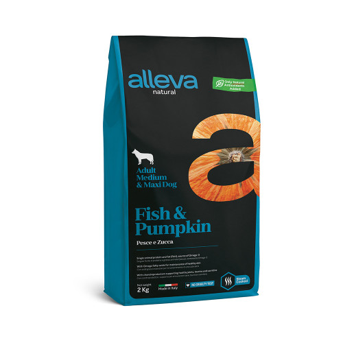 Сухий корм Alleva Natural Adult Fish&Pumpkin Medium/Maxi для середніх та великих порід собак, риба та гарбуз, 2 кг Сухий корм Alleva Natural Adult Fish&Pumpkin Medium/Maxi для середніх та великих порід собак, риба та гарбуз, 2 кг