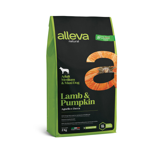 Сухий корм Alleva Natural Adult Lamb&Pumpkin Medium/Maxi для середніх/великих порід собак, ягня та гарбуз, 2 кг Сухий корм Alleva Natural Adult Lamb&Pumpkin Medium/Maxi для середніх/великих порід собак, ягня та гарбуз, 2 кг