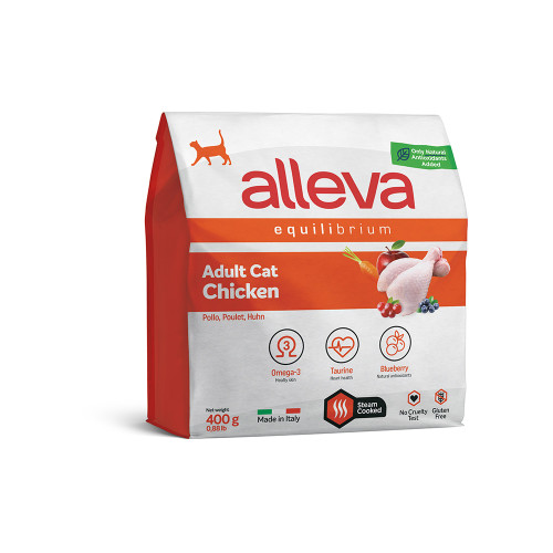 Сухий корм Alleva Equilibrium Chicken Adult Cat для дорослих котів, з куркою, 400 г Сухий корм Alleva Equilibrium Chicken Adult Cat для дорослих котів, з куркою, 400 г