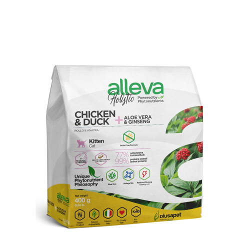 Сухий корм Alleva Holistic Kitten Chicken&Duck для кошенят, вагітних та лактуючих кішок, курка та качка, 400 г Сухий корм Alleva Holistic Kitten Chicken&Duck для кошенят, вагітних та лактуючих кішок, курка та качка, 400 г