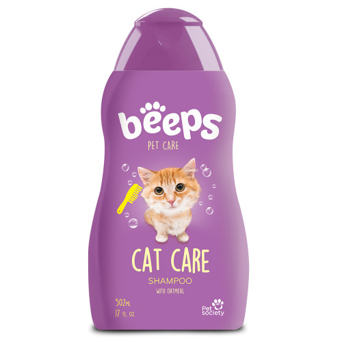 Шампунь Beeps Cat Care Shampoo для котів, з екстрактом вівсяних пластівців та ароматом винограду, 502 мл Шампунь Beeps Cat Care Shampoo для котів, з екстрактом вівсяних пластівців та ароматом винограду, 502 мл
