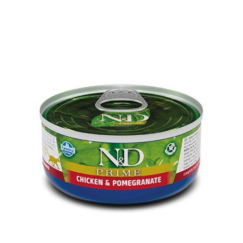 Вологий корм Farmina N&D Grain Free Prime Chicken Adult для котів, беззерновий, з куркою та гранатом 70 г Вологий корм Farmina N&D Grain Free Prime Chicken Adult для котів, беззерновий, з куркою та гранатом 70 г