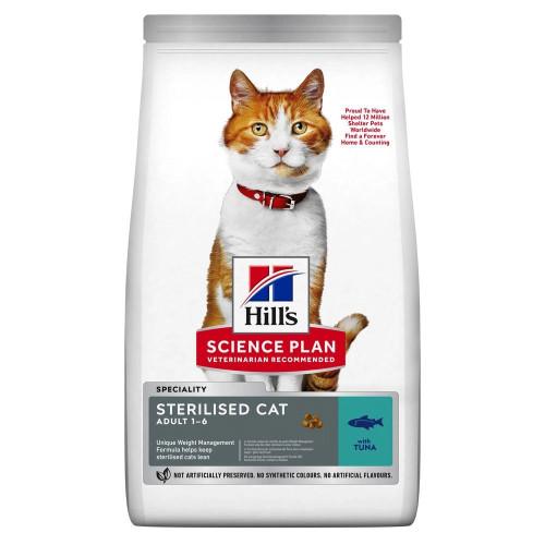 Сухий корм Hill's Science Plan Young Adult Sterilised Cat Tuna для стерилізованих котів, з тунцем, 1.5 кг Сухий корм Hill's Science Plan Young Adult Sterilised Cat Tuna для стерилізованих котів, з тунцем, 1.5 кг