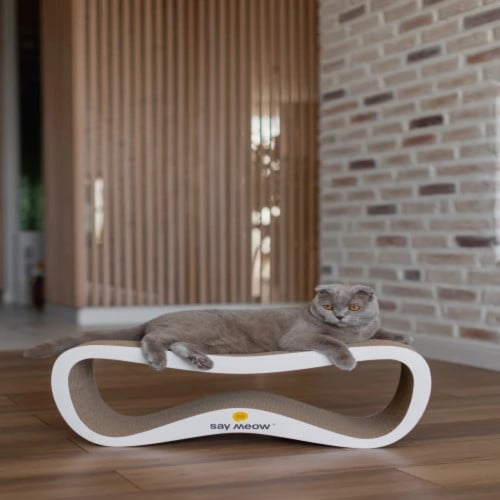 Кігтеточка-лежанка Say Meow Grace для котів, гофрокартон, 67×27×24 см Кігтеточка-лежанка Say Meow Grace для котів, гофрокартон, 67×27×24 см
